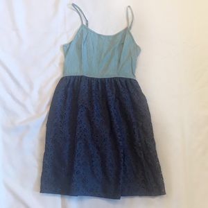 Chambray & Lace dress